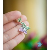 Кафф "Ажурная бабочка". Без прокола. Ручная работа  